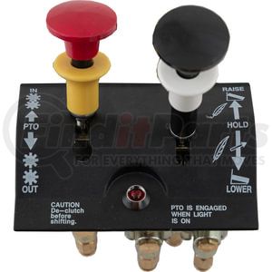 Buyers Products k80f Power Take Off (PTO) Control Lever Dual Lever PTO/Pump Air Control Valve, 5-Port, Feathering,