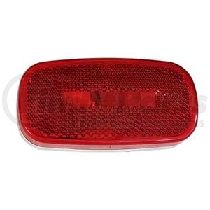 M108WR by PETERSON LIGHTING - 4.07" x 2.04" Oblong Incandescent Clearance/Marker Light, Red Lens, with Reflex, Bulk Pack