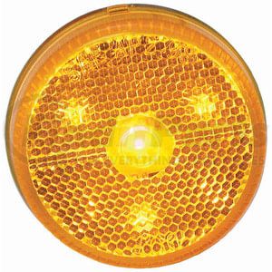 M173A by PETERSON LIGHTING - 2.5" Round 4-LED Clearance/Marker Light, Amber Lens, with Reflex, PL10, Bulk Pack