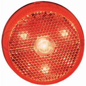 M173R by PETERSON LIGHTING - 2.5" Round 4-LED Clearance/Marker Light, Red Lens, with Reflex, PL10, Bulk Pack