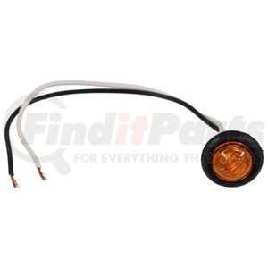 M181A-BT2 by PETERSON LIGHTING - 3/4" Round Single Diode LED Clearance/Marker Light, Amber Lens, (2) .180 Bullets