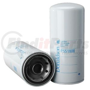 P551808 by DONALDSON - Engine Oil Filter - 12.13 in., Full-Flow Type, Spin-On Style, Cellulose Media Type