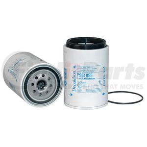 P551855 by DONALDSON - Fuel Water Separator Filter - 5.65 in., 6.11 in. Overall length, Primary Type, Spin-On Style