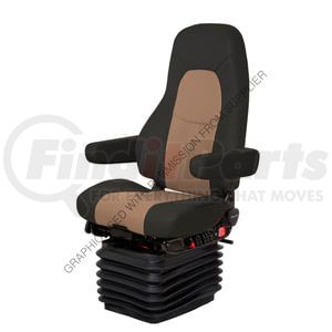 NTS40050347 by FREIGHTLINER - Seat - Commodore Ultra Leather Black Tan With Arms For Freightliner