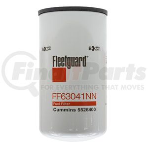 FF63041NN by FLEETGUARD - Fuel Filter - Spin-On, 7.089" Height, 3.819" OD, 75 mm Thread Diameter