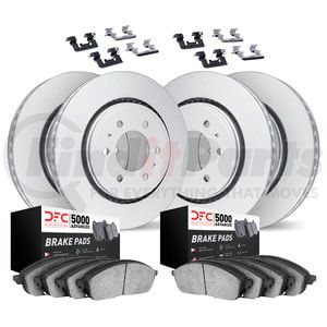 4514-48043 by DYNAMIC FRICTION COMPANY - Geospec Rotors with 5000 Advanced Brake Pads includes Hardware