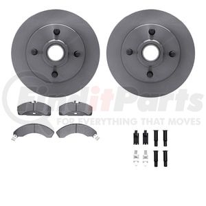 6512-55075 by DYNAMIC FRICTION COMPANY - Brake Rotor with 5000 Brake Pads and Hardware Kit