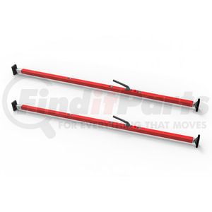 080-01050-2 by FLEET ENGINEERS - SL-30 Cargo Bar, 84-114, Articulating and Fixed Feet, Red, Pack of 2