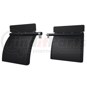 031-01637 by FLEET ENGINEERS - Cross-Tube Classic XTPL-24 Low Mount with Black Top Flaps, Black Poly, Pair