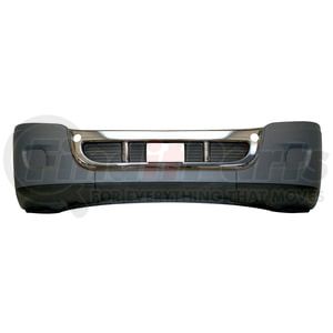 1502-0026 by WHEELER FIT - BUMPER ASSEMBLY, COMPLETE - (GRAY) WITH CHROME OVERLAY, NO FOG LIGHT CUT OUTS