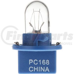 PC168B2 by PHILLIPS INDUSTRIES - Instrument Panel Courtesy Light Bulb - 14V, 4.9 Watts, Standard, 0.35 AMP, C-2F Filament