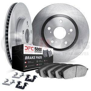 6512-67468 by DYNAMIC FRICTION COMPANY - Brake Rotor with 5000 Brake Pads and Hardware Kit