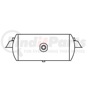 TSJ9531 by TRAMEC SLOAN - Black Coated Steel Air Brake Air Tank - 9.5" Tank Diameter, 1488 cu.in Capacity, 27.5" Length