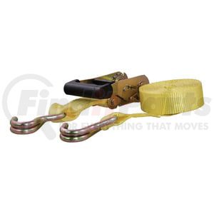 83036 by CURT MANUFACTURING - 14ft. Yellow Cargo Strap with J-Hooks (1;667 lbs.)