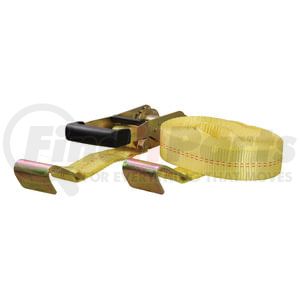 83048 by CURT MANUFACTURING - 27ft. Yellow Cargo Strap with Flat Hooks (3;333 lbs.)