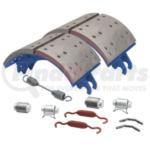 GD4710QJ by HALDEX - Drum Brake Shoe Kit - Rear, 2 Brake Shoes, with Hardware, FMSI 4710