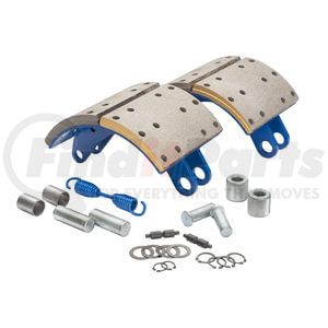 GG4591SFTJ by HALDEX - Drum Brake Shoe Kit - Rear, 2 Brake Shoes, with Hardware, FMSI 4591