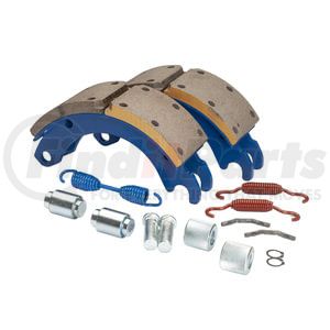 GG4700DXQJ by HALDEX - Drum Brake Shoe Kit - Rear, 2 Brake Shoes, with Hardware, FMSI 4700