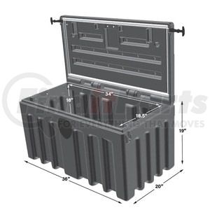 Minimizer 10004537 Semi-Truck Tool Box TLBX-ASSY,36,CHST,PE,BLK