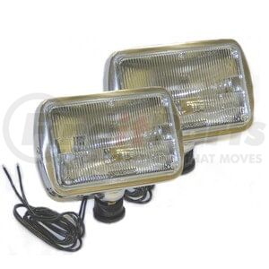 070014 by GROTE - Fog Light - Rectangular, White, Clear Lens, 12V, 3.9 AMP, with Wiring Kit and Swivel Mount