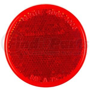 400523 by GROTE - REFLECTOR, 3", RED RND STICK-ON, BULK PK