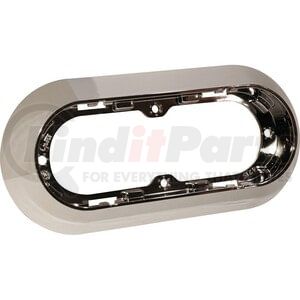 421533 by GROTE - Surface-Mount Snap-In Flange For 6" Oval Lights - Chrome, Multi Pack