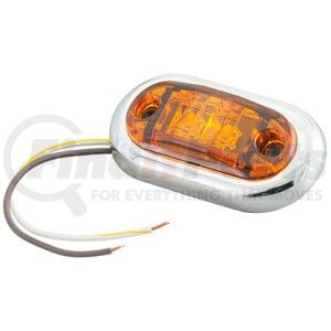 450035 by GROTE - 2 1/2" Oval LED Clearance Marker Lights, w/ Chrome Bezel