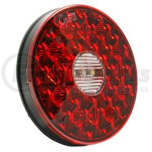 55162 by GROTE - LED Stop Tail Turn Light - 4", Round, w/ Integrated Backup, 4-Pin Hard Shell Termination