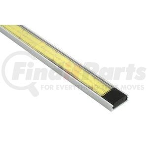 61T20 by GROTE - Light Channel Strip Light - 18.89 in., LED, White, Clear Lens, 12V, Flat Extrusion, Clip Mount