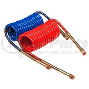 810015H by GROTE - 15' Air Coiled Set w/ 12" Leads, Brass Handle And Red/Blue Glad Hands