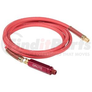 810115RGR by GROTE - 15', Red Rubber Air Hose With Red Anodized Grip