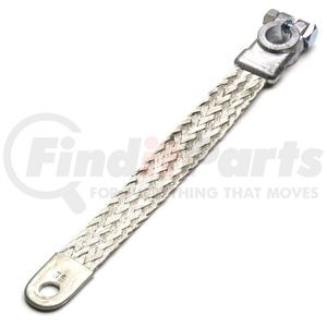 849240 by GROTE - Braided Ground Strap, 2 Ga Clamp To Lug, 13"