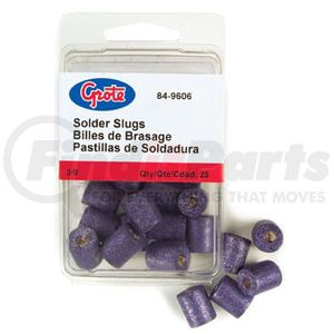 849606 by GROTE - Solder Slug, Purple, 3/0 Ga, Pk 25