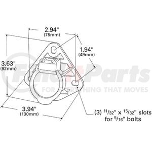 87240 by GROTE - ULTRA-PIN RCPTCLE, 3 HOLE MNT, w/ TRML KIT