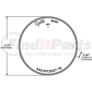 90013 by GROTE - REPLACEMENT LENS, Yellow, FOR 55033