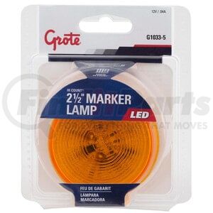 G10335 by GROTE - CLR/MKR, 2.5", YEL, HI CNTTM LED, RETAIL PK