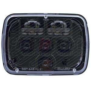 37455C by TRUCK-LITE - Headlight - LED Projector, 5X7, Rectangular, Clear, 6 Diode, Heated, Hi/Low Beam