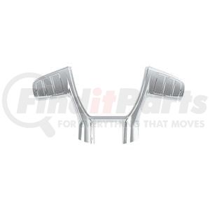 88191 by UNITED PACIFIC - Steering Wheel Trim - Chrome, Plastic, For Use on YourGrip Peterbilt 579 Steering Wheels