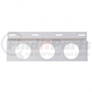 10640 by UNITED PACIFIC - Mud Flap Bracket - Top, Stainless, Three 4" Light Cut-Out