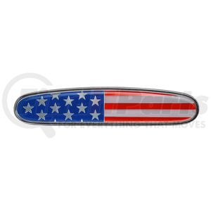 11003 by UNITED PACIFIC - Emblem - Chrome, Die Cast USA Flag