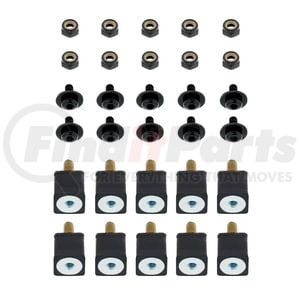 21039B by UNITED PACIFIC - Grille Screw - Set, Black, for 2003-2017 Volvo VNL