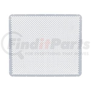 21061 by UNITED PACIFIC - Grille Mesh - 430 Stainless Steel, with Extended Hood-Alternating Oval Holes, for Peterbilt 379