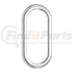 21718-1 by UNITED PACIFIC - Window Trim - Stainless, Oval, for Peterbilt