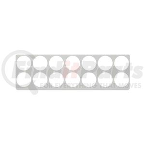 21812 by UNITED PACIFIC - Dashboard Trim - Gauge Dash Panel Trim, RH, Stainless, 14 Holes, for 2006+ Kenworth