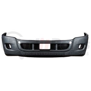 21948 by UNITED PACIFIC - Bumper - Front, 3-Piece Set, with Fog Light Hole, for 2008-2017 Freightliner Cascadia