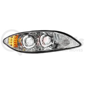 35868 by UNITED PACIFIC - Chrome LED Headlight for 2006-2017 International Prostar - Passenger Side