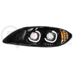 35869 by UNITED PACIFIC - Blackout LED Headlight for 2006-2017 International Prostar - Driver Side