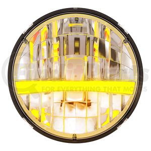 31458 by UNITED PACIFIC - ULTRALIT High Power LED 7" Round Headlight with Turn Signal and Amber Position Light Bar