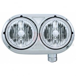 32186 by UNITED PACIFIC - Headlight Assembly - RH, Polished Housing, High/Low Beam, Crystal H4 Bulb