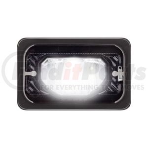 34133 by UNITED PACIFIC - ULTRALIT LED 4" x 6" Heated Low Beam Black Headlight with Glass Lens/Aluminum Housing